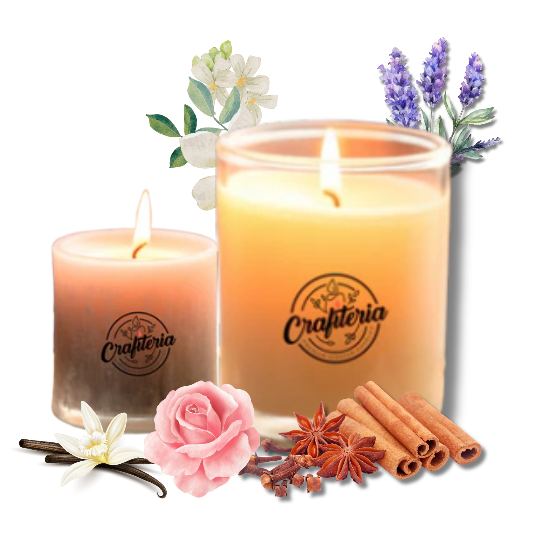 Luxury Glass Candles by Crafiteria