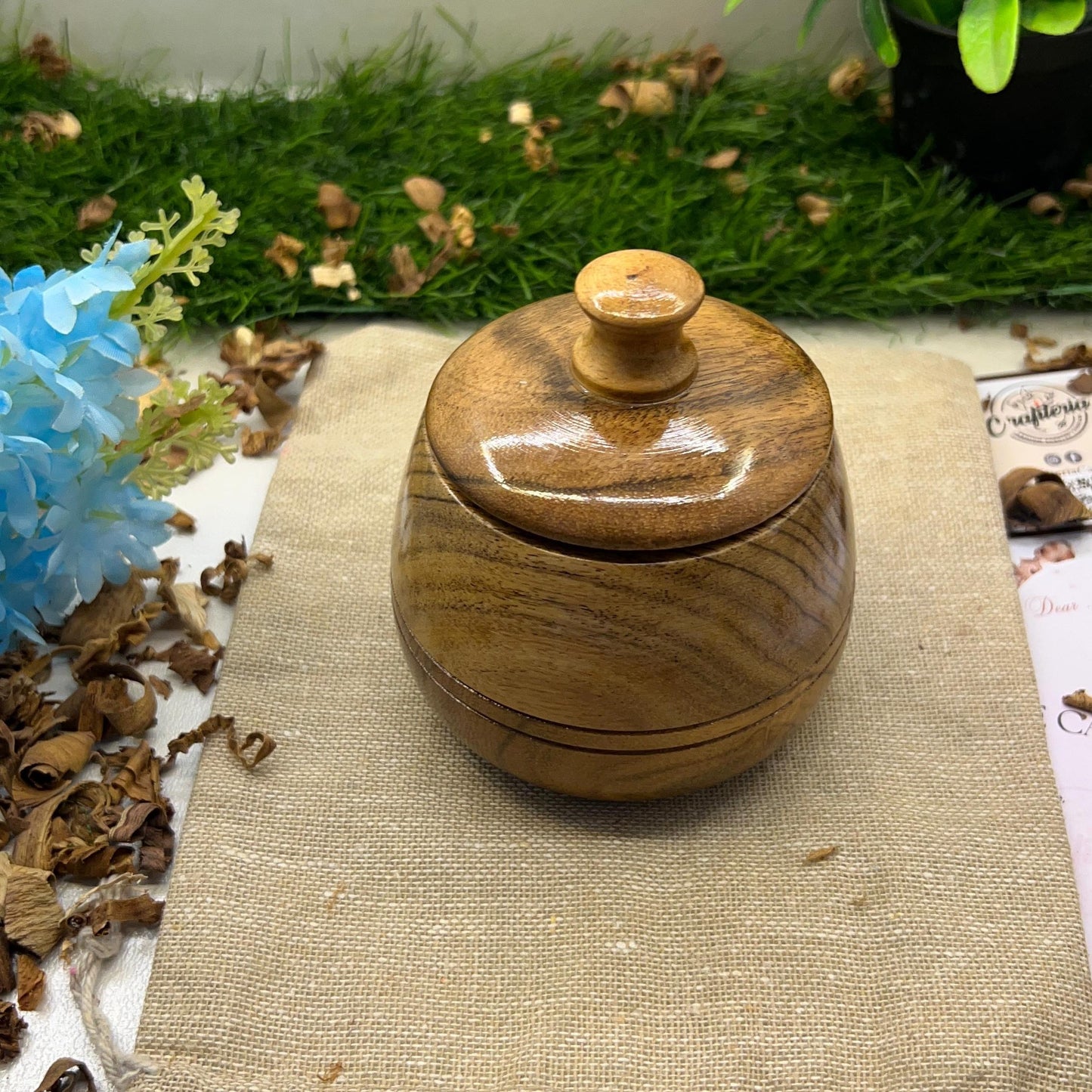 Acacia Wood Premium Fragrance Candle Exterior Shine is Melamine Coating - Crafiteria