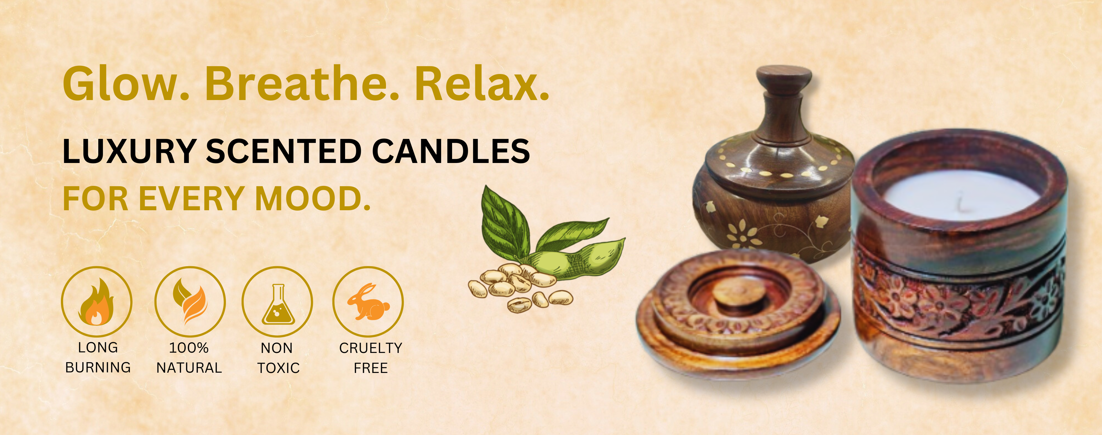 Crafiteria Banner Includes Handcrafted Wooden Scented Candle