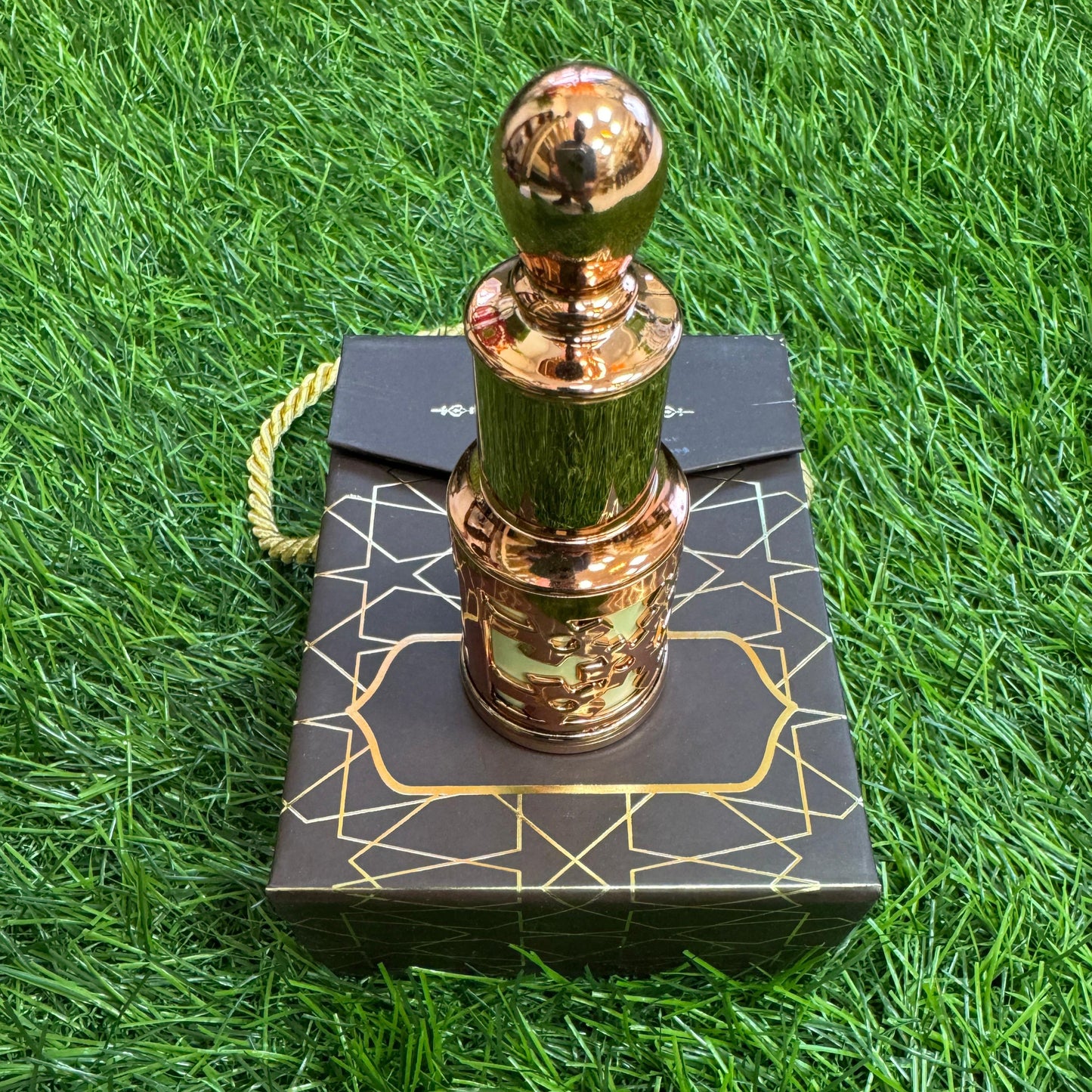 Roll-on Attar Perfume in Rose Gold Premium High-Rise Bottle with Designer Kappa Box - 12ml