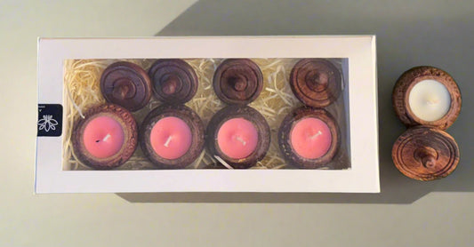 Premium Handicraft Handi Design Pure Soy Wax Candle with Lid - Pack of 4