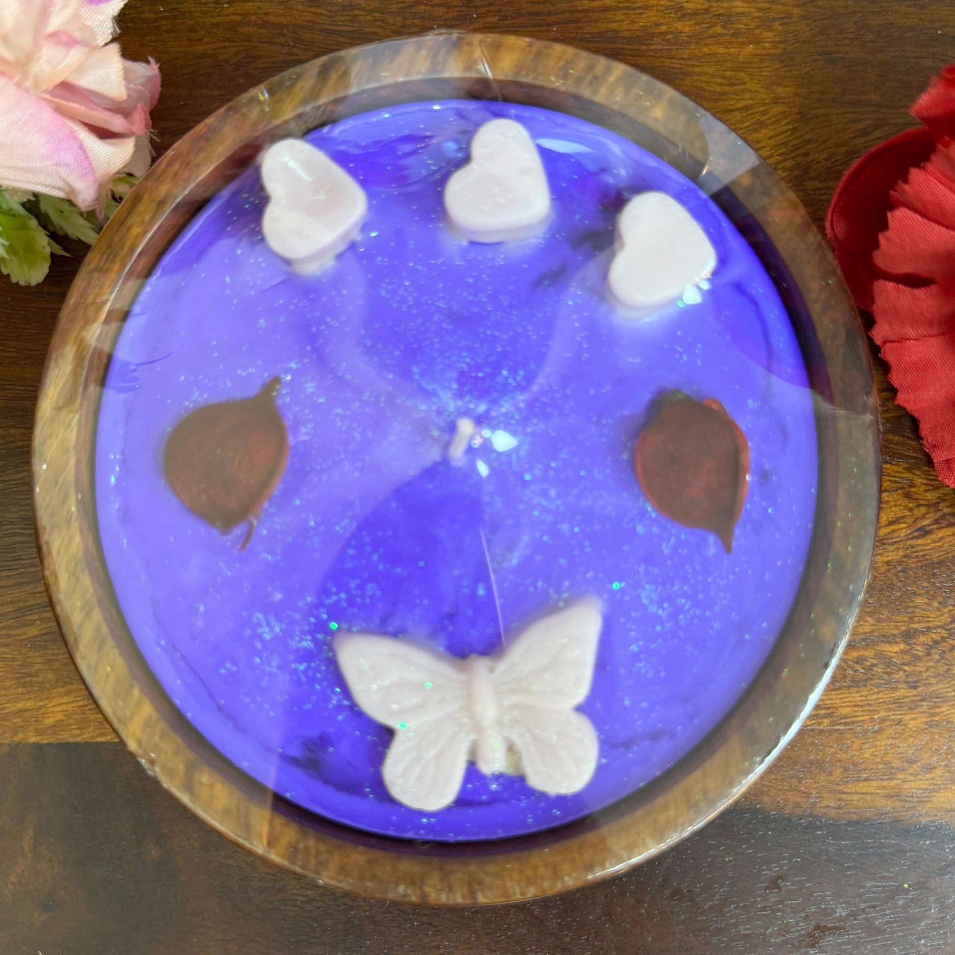 Designer Soy Wax Scented Candle with Little Hearts