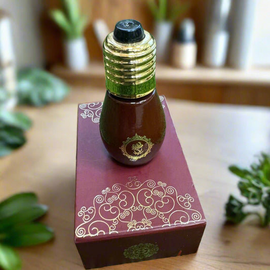 Roll-on Attar Perfume in Bulb-Shaped Antique and Fancy Bottle in Red 