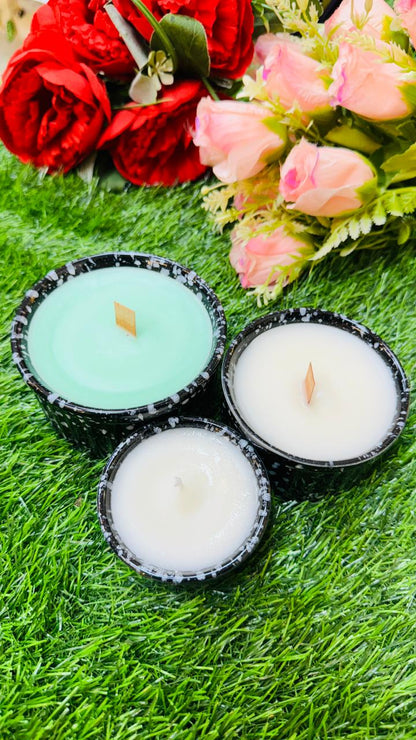 Soy Wax Scented Candles Combo Pack in Ceramic Pot 
