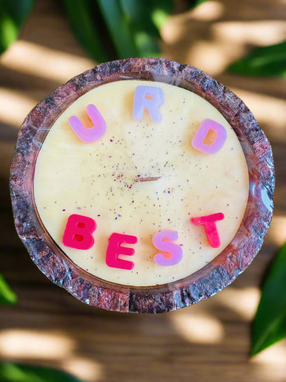 U R D Best Theme Scented Candle Wooden Wick - Crafiteria