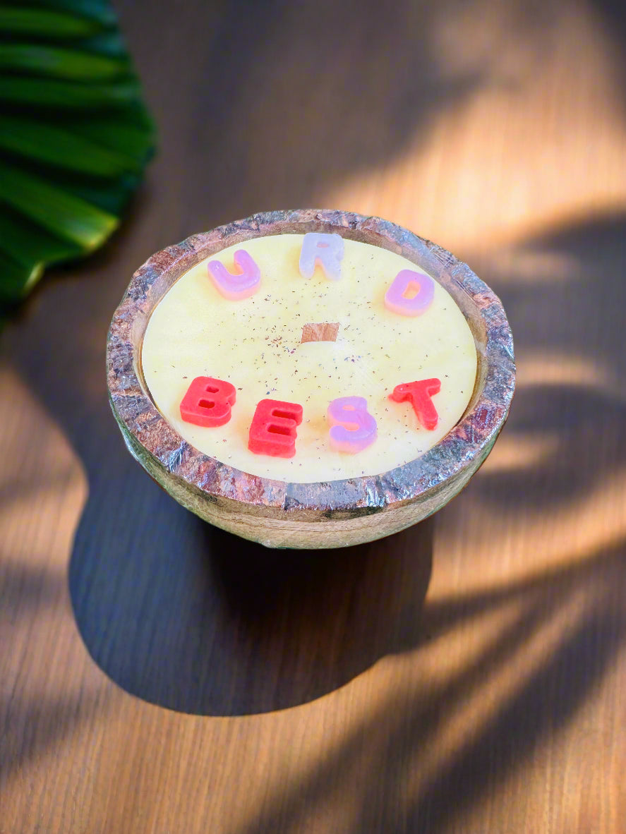 U R D Best Theme Scented Candle Wooden Wick - Crafiteria