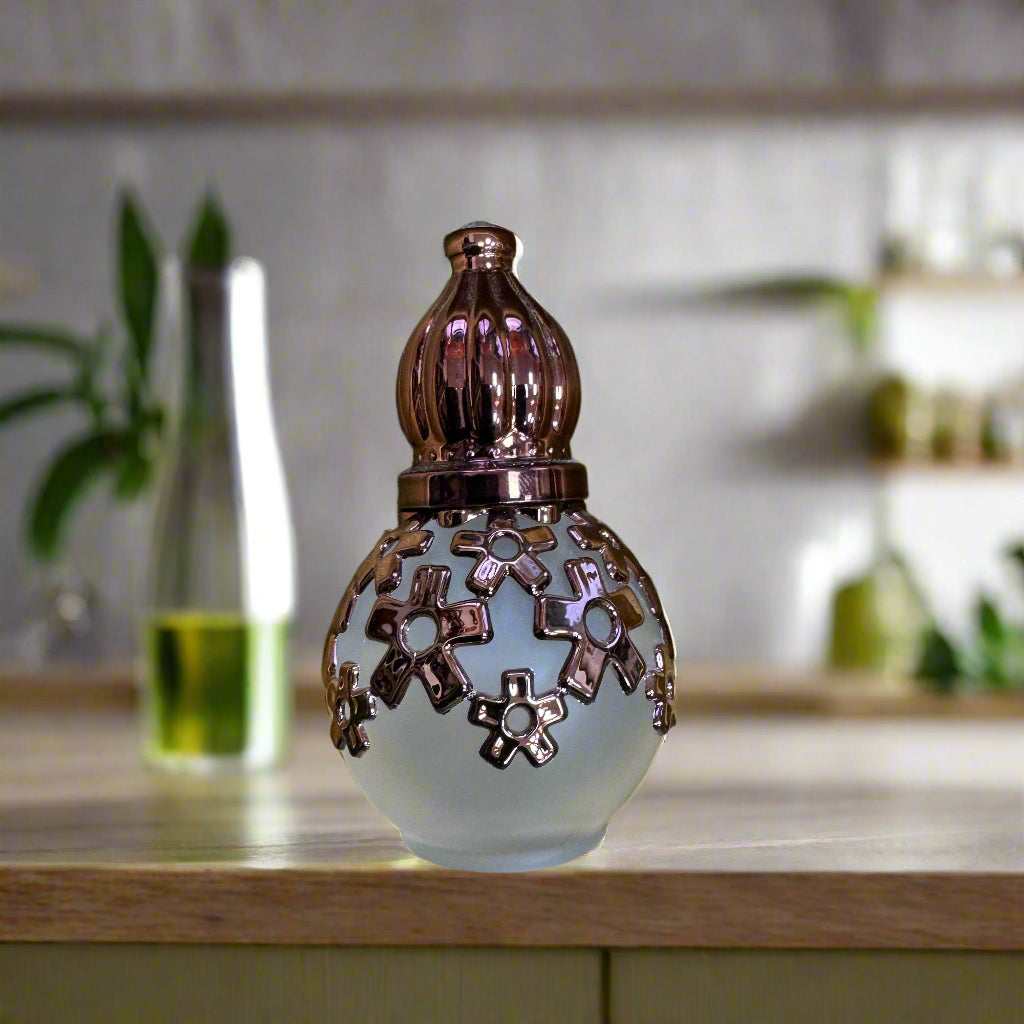 Vintage Matt Finished Bottle with Brown Color Work 