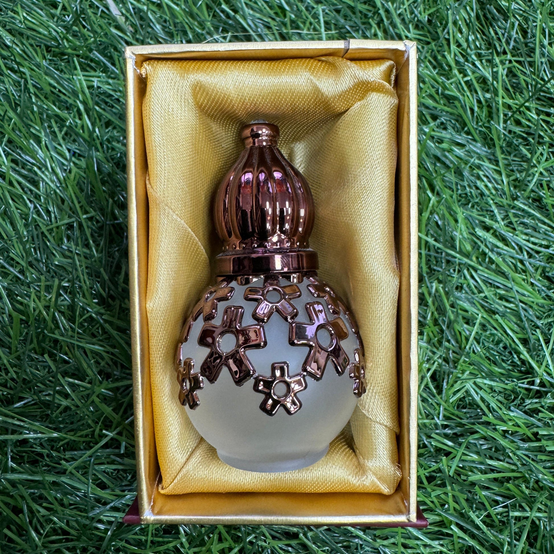 Attar Vintage Matt Finished Bottle with Brown Color Work 