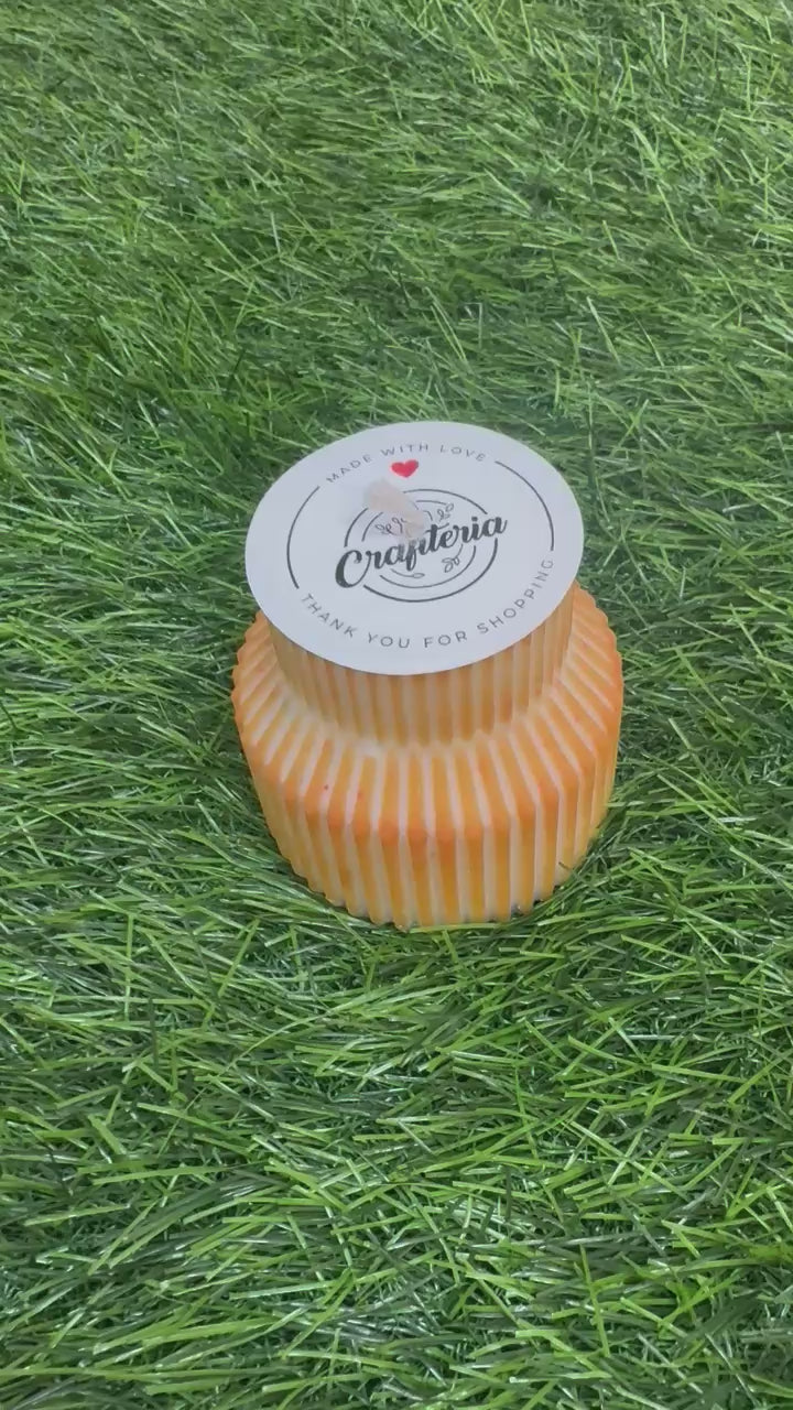 Pure Soy Wax Ribbed Geometric Pillar Candle